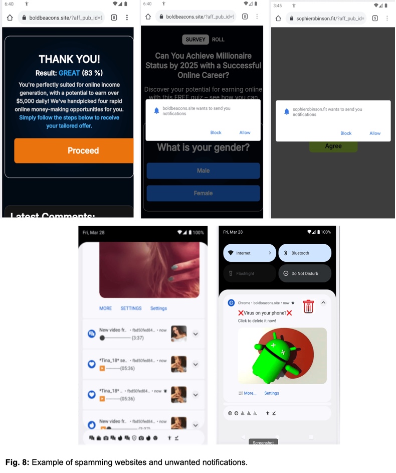 Spam de sites e notificações entregue pelo malware Konfety