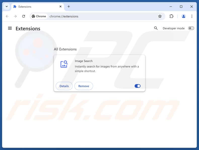 Removendo extensões do Google Chrome relacionadas ao find.searchtheimage.com