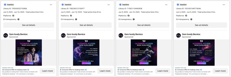 Anúncios maliciosos do JSCEAL Malware no Facebook (fonte: checkpoint.com)
