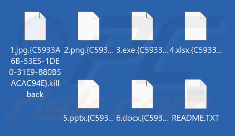 Ficheiros encriptados pelo ransomware KillBack (extensão .killback)