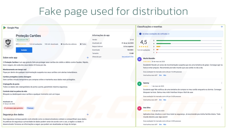 Malware PhantomCard promovido por uma loja Google Play falsa