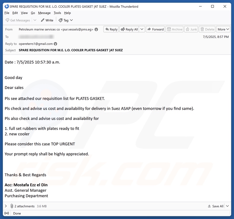 Malware QuirkyLoader a espalhar e-mail fraudulento 4