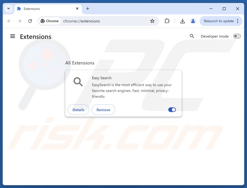 Removendo extensões do Google Chrome relacionadas ao easy-search.pro