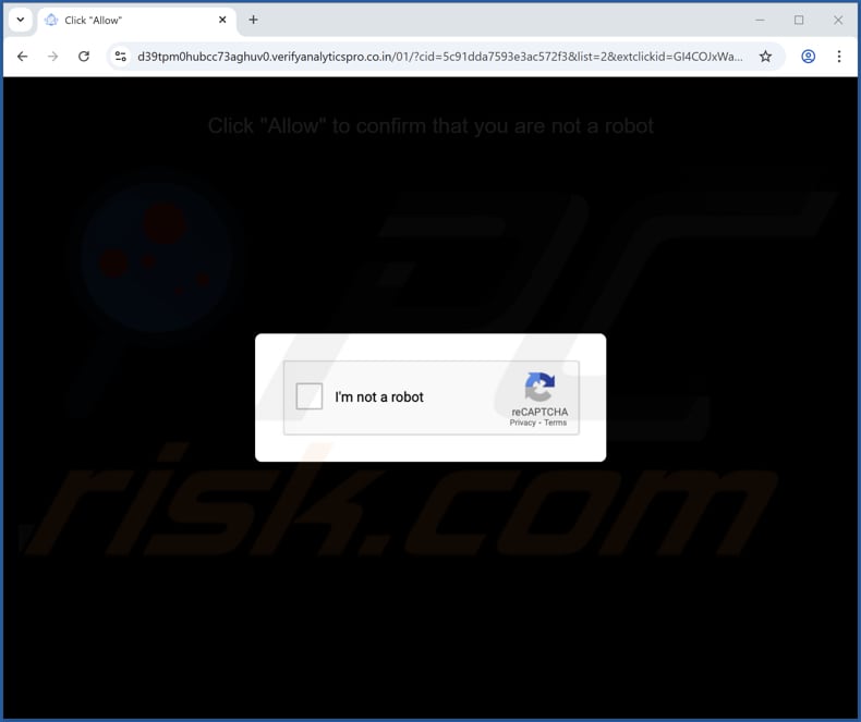 anúncios do verifyanalyticspro.co[.]in