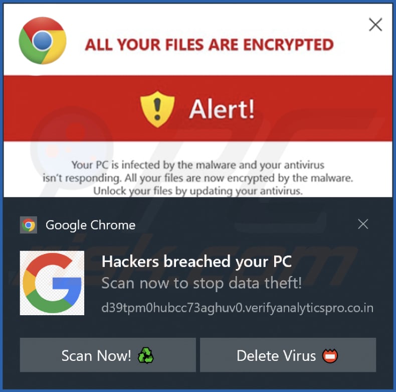 notificação do verifyanalyticspro.co[.]in