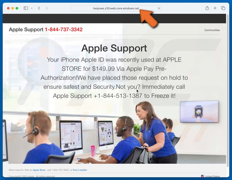 Your Apple ID Was Recently Used At APPLE STORE fraude
