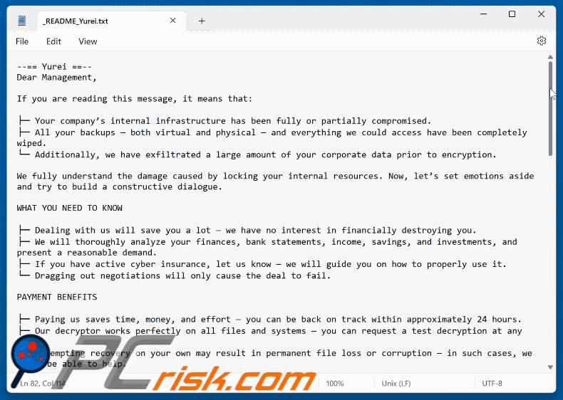 Nota de resgate do ransomware Yurei (_README_Yurei.txt) GIF