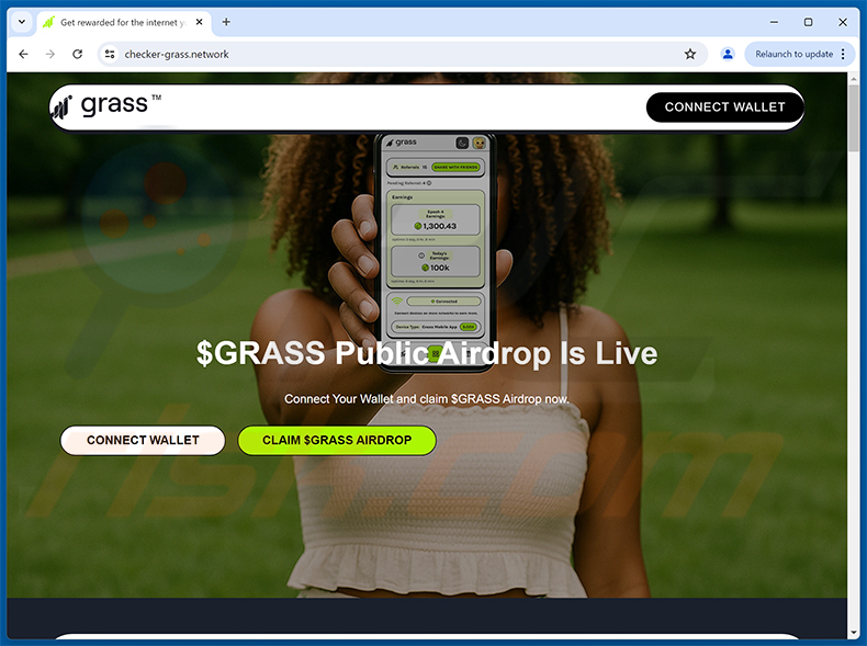 Site Grass Airdrop Drainer (checker-grass[.]network)