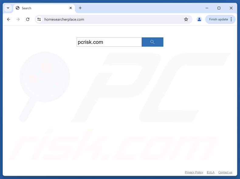 homesearcherplace[.]com sequestrador de navegador