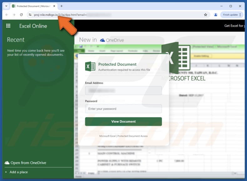 LinkedIn Invitation Site de phishing para golpes por e-mail