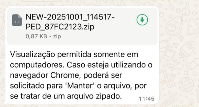 Trojan bancário Maverick mensagem enganosa do WhatsApp fonte kaspersky