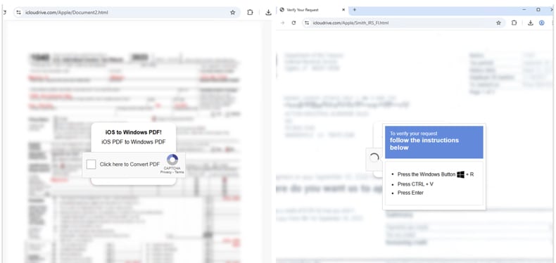 MonsterV2 malware Técnica ClickFix utilizada para entrega (fonte: proofpoint.com)