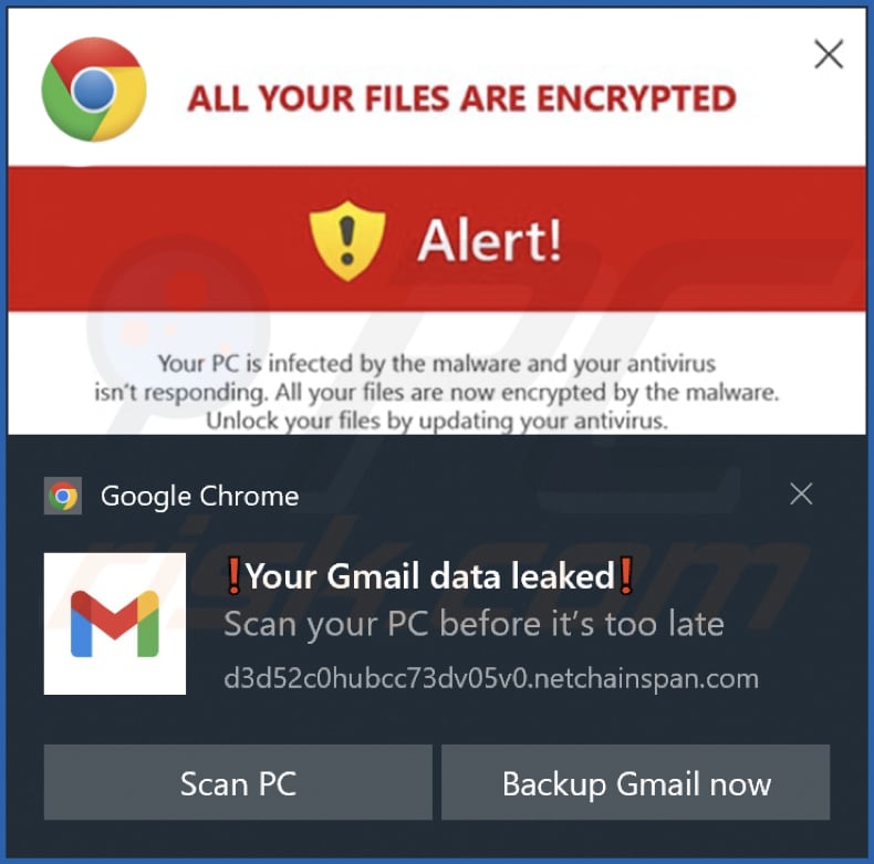 notificação do netchainspan[.]com