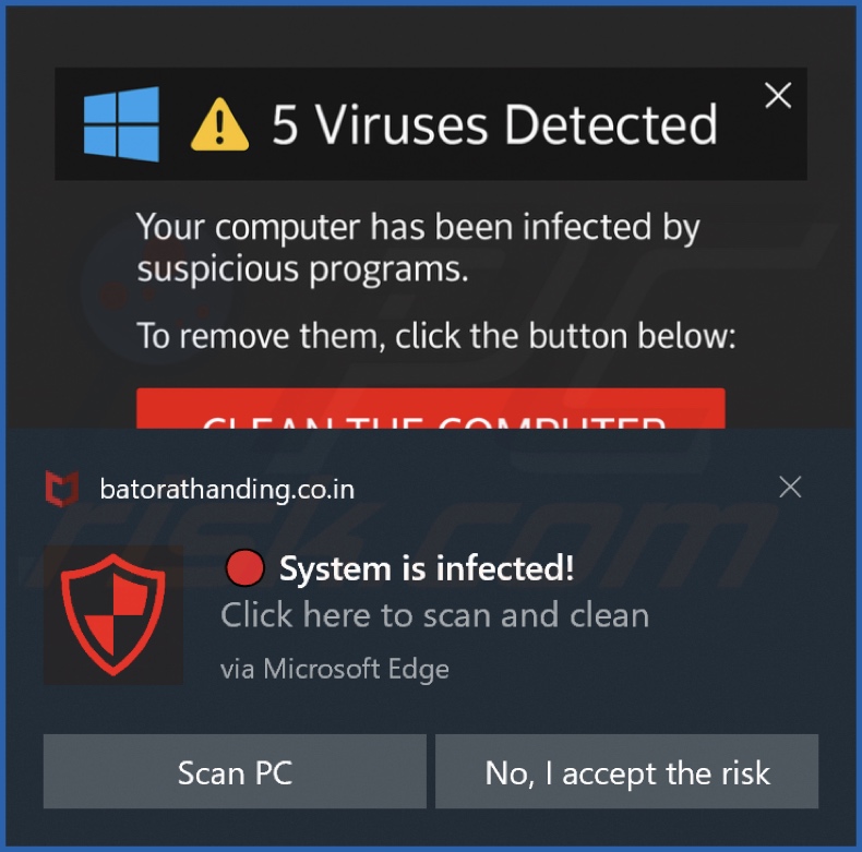 Anúncio apresentado pela página web batorathanding.co[.]in