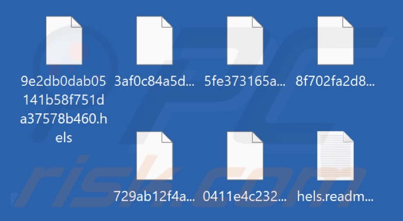 Ficheiros encriptados pelo ransomware BLACK-HEOLAS (extensão .hels)