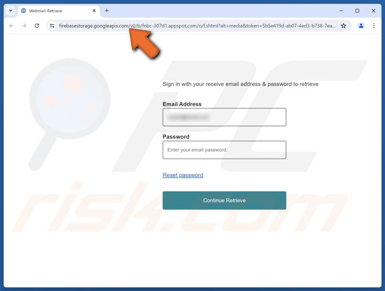 Delivery Check Failed Site de phishing para golpes por e-mail