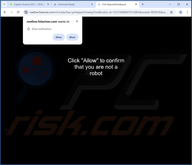 folacines[.]com pop-up redirecionamentos