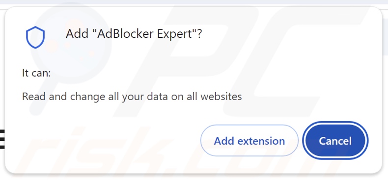 AdBlocker Expert a solicitar várias permissões