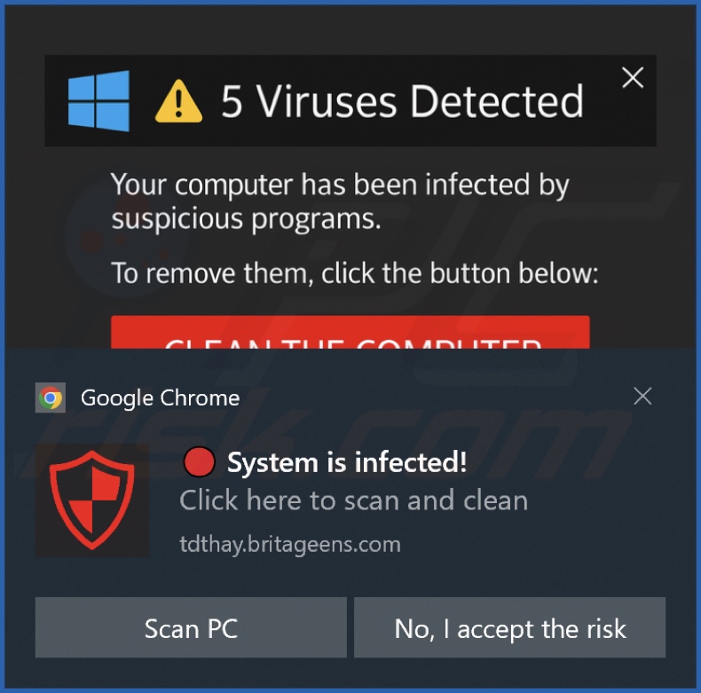Anúncio apresentado pela página web britageens[.]com