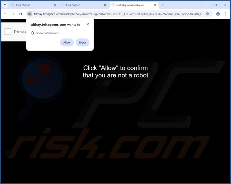britageens[.]com pop-up redirecionamentos