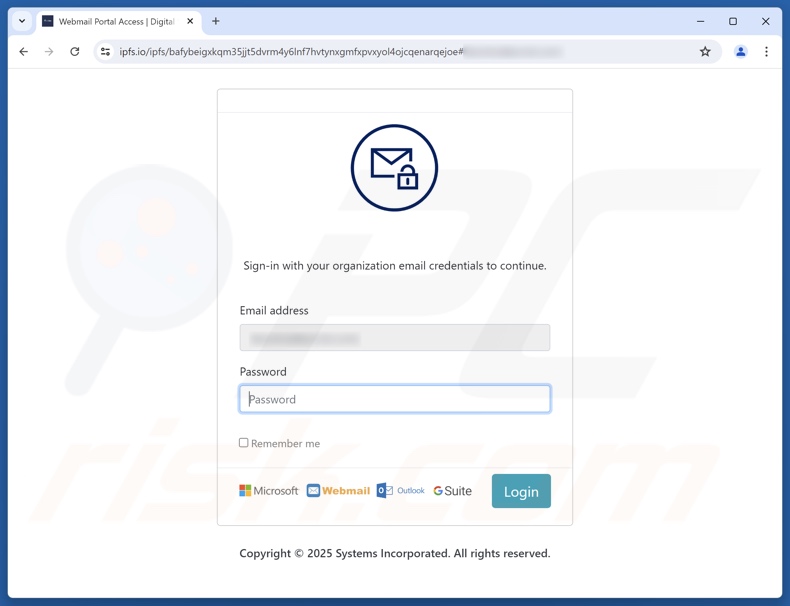 DHL Express - Incomplete Address Information e-mail fraudulento promovendo site de phishing