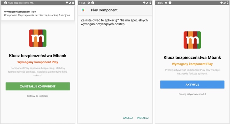 Etapas de instalação do trojan FvncBot