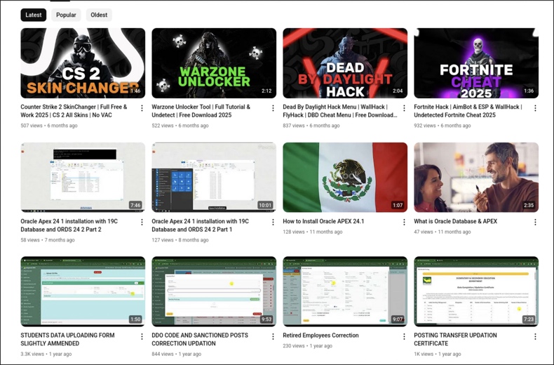 Malware GachiLoader a promover vídeos do YouTube