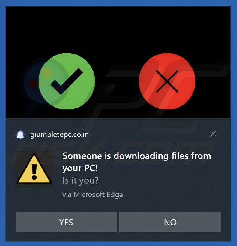 Anúncio apresentado pela página web giumbletepe.co[.]in