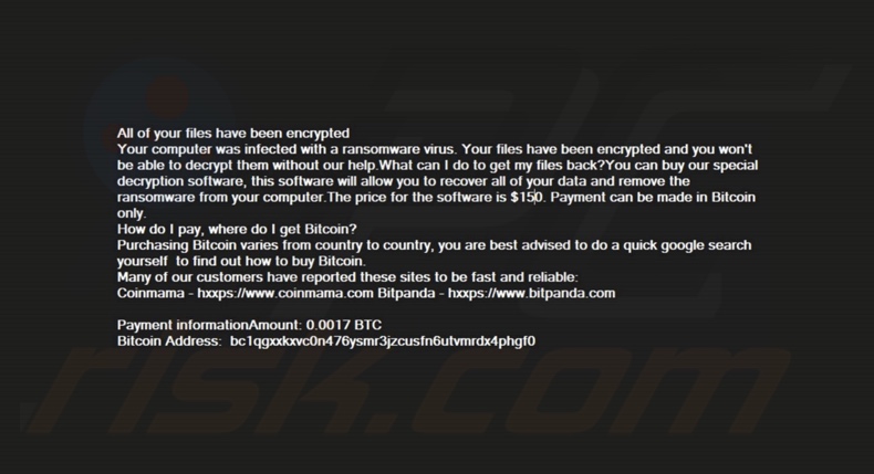 Pryct ransomware papel de parede