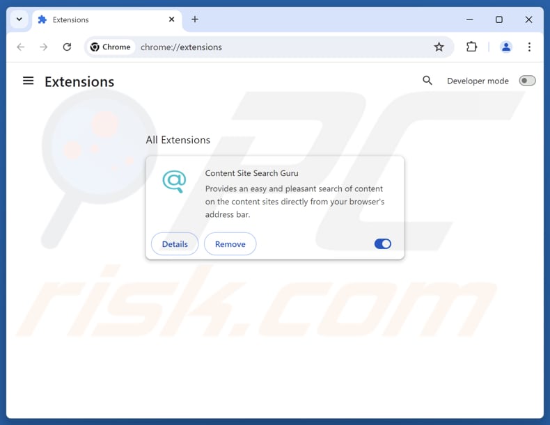Remover extensões do Google Chrome relacionadas com search.searchsafe.tech