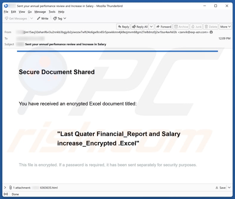 Secure Document Shared campanha de spam por e-mail