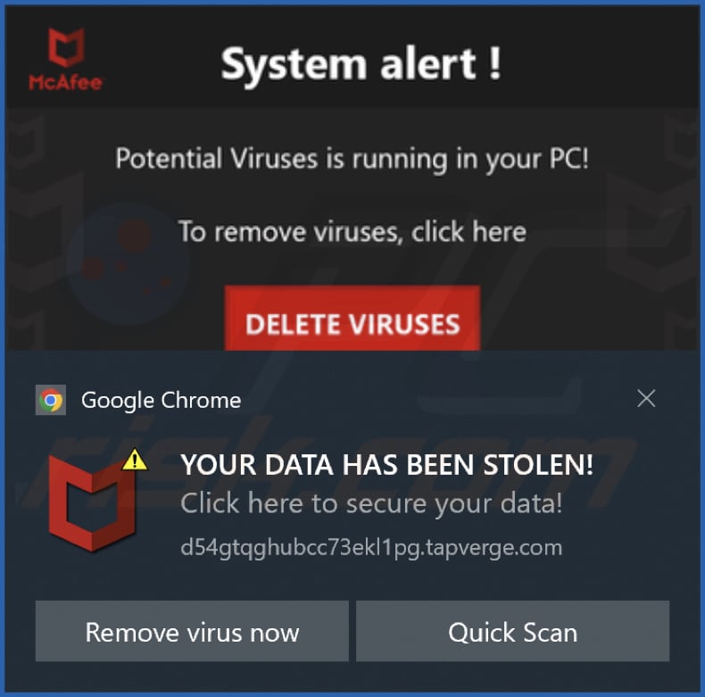 tapverge[.]com notificação