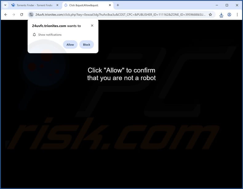 trionites[.]com anúncios
