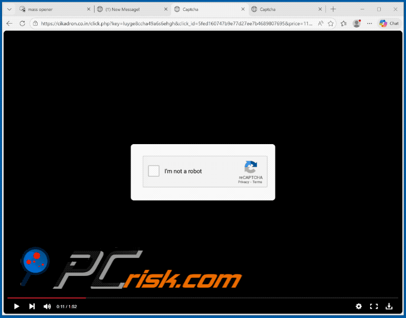 Aparência do site cikadron.co[.]in (GIF)