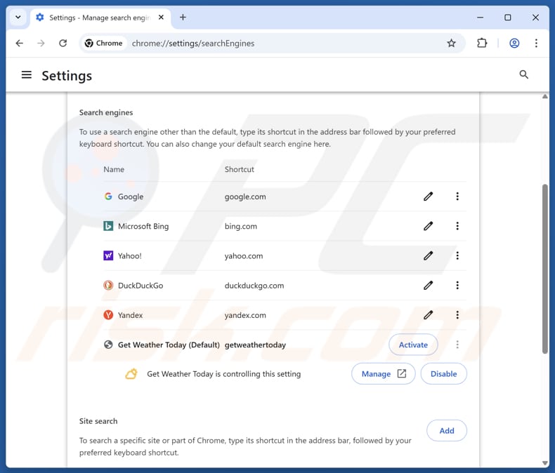 Remover searchsafelypro.net do motor de pesquisa predefinido do Google Chrome