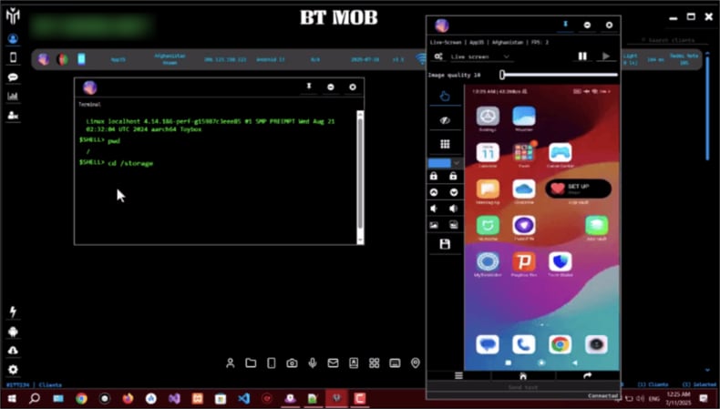 Painel de administração do malware BeatBanker