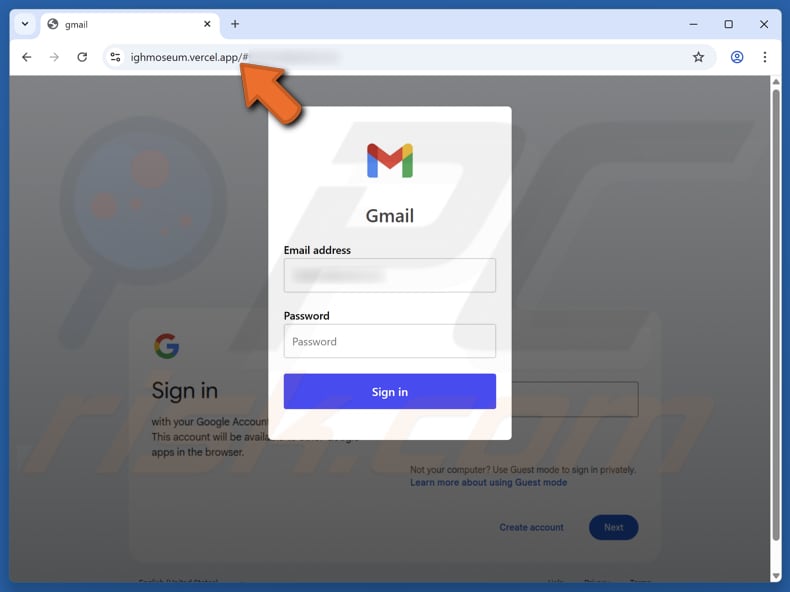 Pending Configuration Verification E-mail fraudulento e site falso