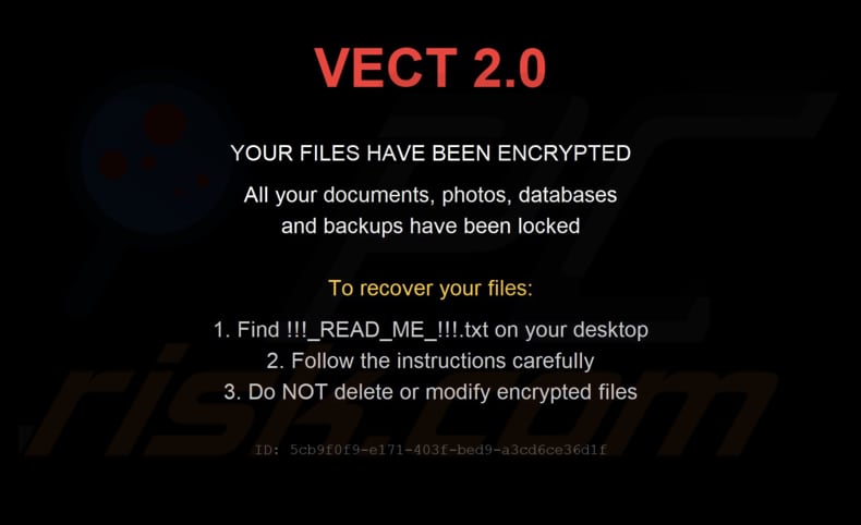 Vect ransomware papel de parede