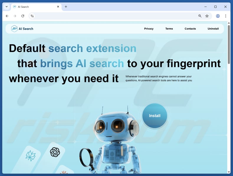 promotor do redirecionamento aisearchapp.net