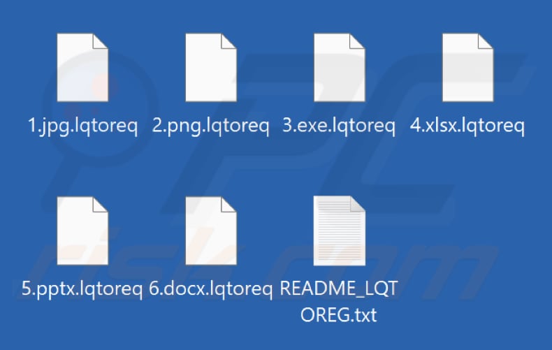 Ficheiros encriptados pelo ransomware LQTOREQ (extensão .lqtoreq)