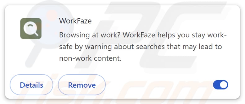 Sequestrador de navegador WorkFaze