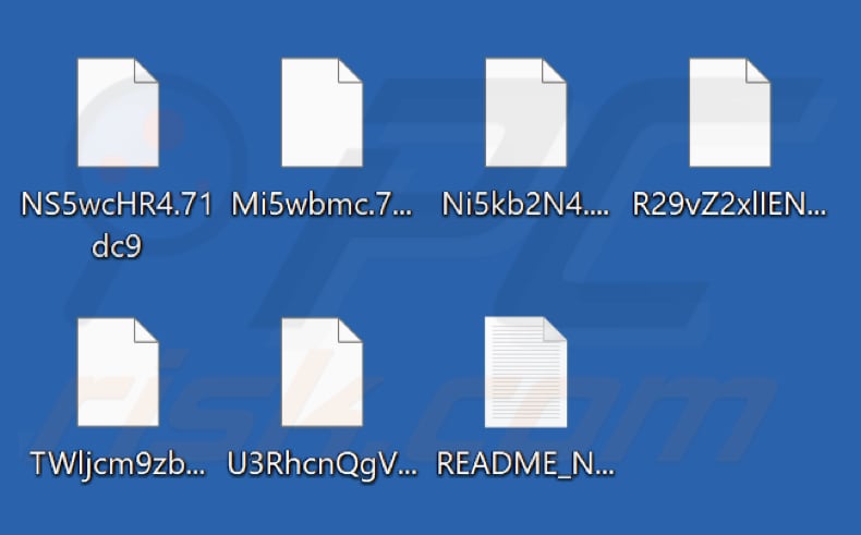 Ficheiros encriptados pelo ransomware NBLock Black (extensão aleatória)