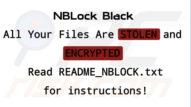 Papel de parede do ransomware NBLock Black