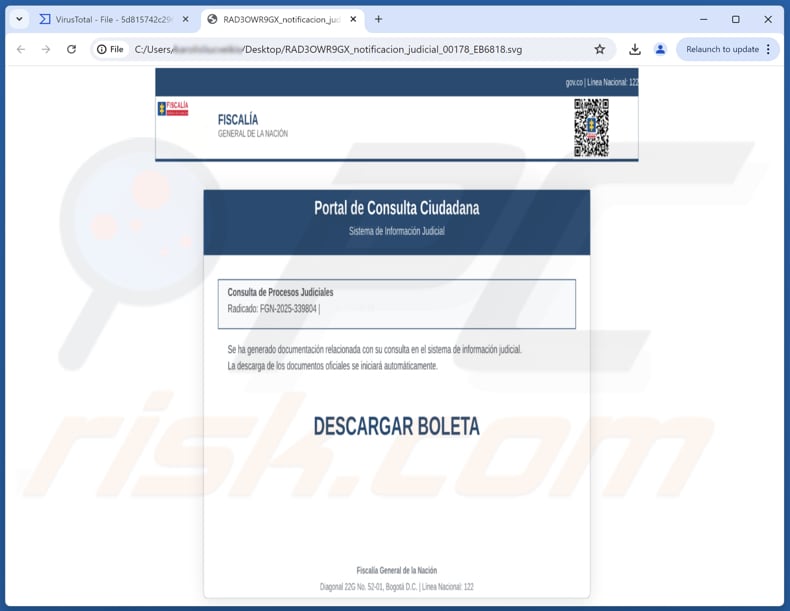 Anexo SVG do malware NexusRAT que contém o malware