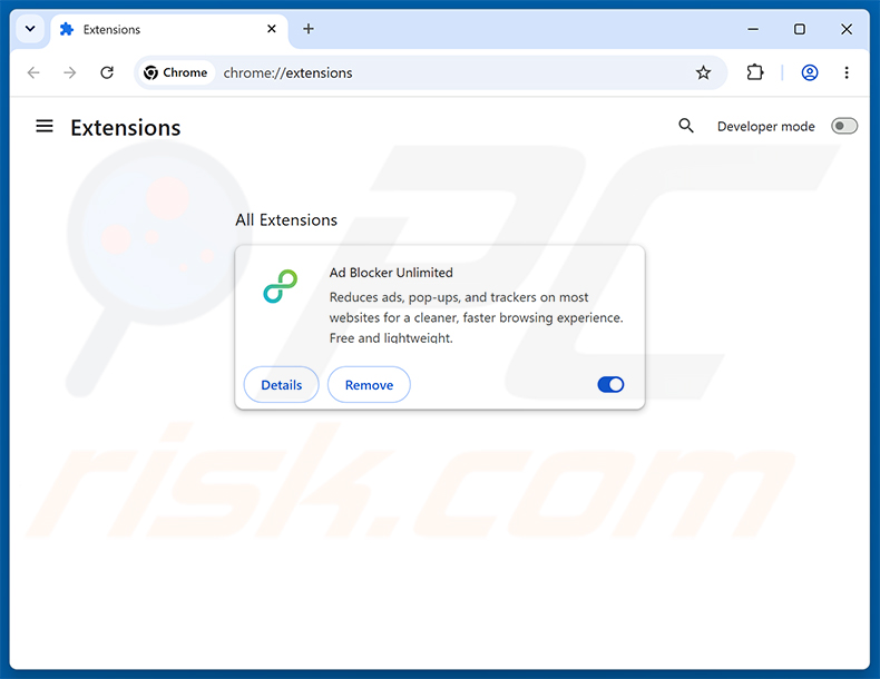Remover anúncios Ad Blocker Unlimited do Google Chrome passo 2