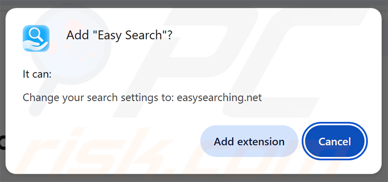 Permissões do sequestrador de navegador Easy Search