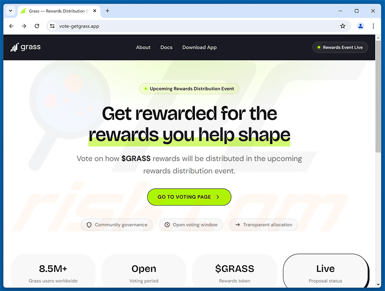 Grass Vote Rewards golpe