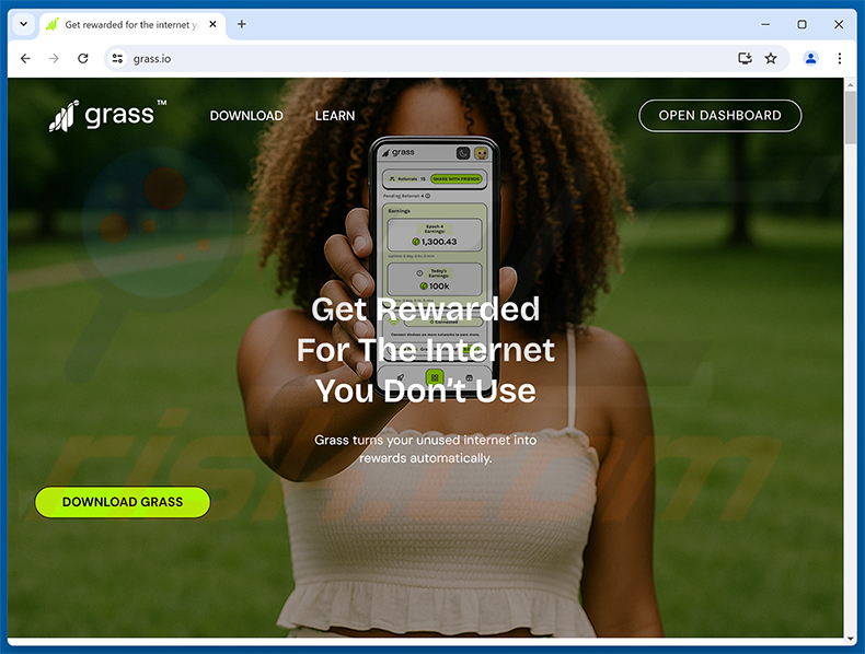 Site real do Grass Vote Rewards golpe (grass.io)