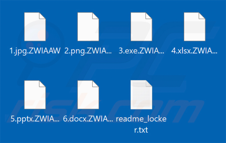 Ficheiros encriptados pelo ransomware Payouts Kings (extensão .ZWIAAW)