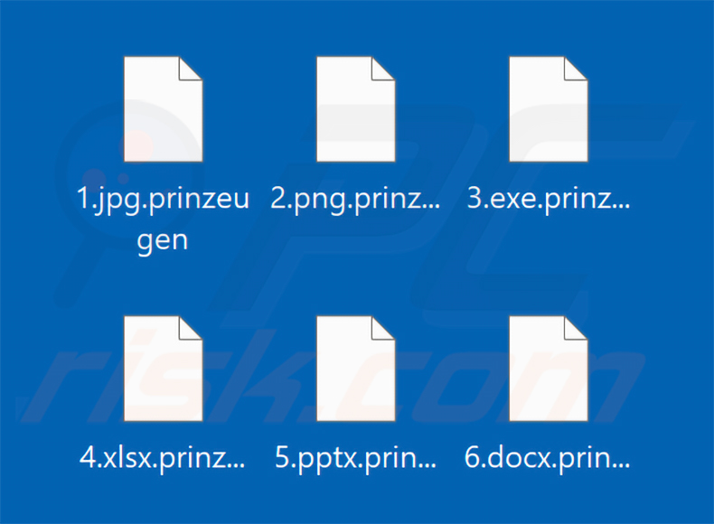 Ficheiros encriptados pelo ransomware Prinz Eugen (extensão .prinzeugen)
